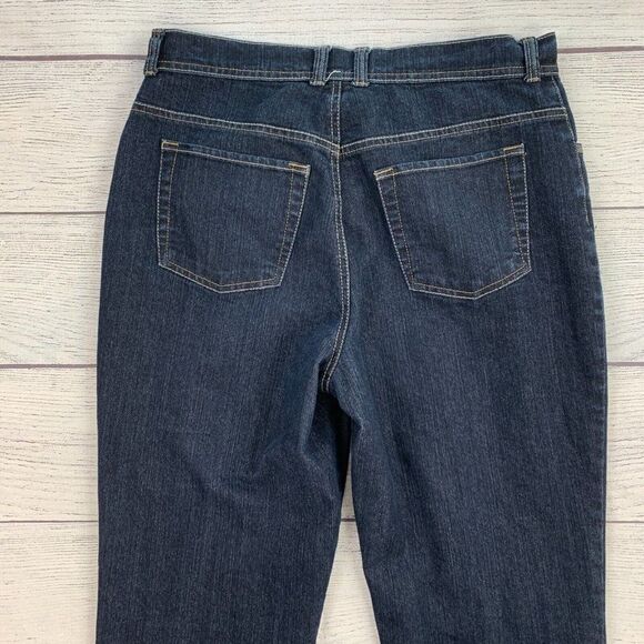 Gloria Vanderbilt Jeans sz 10 Ave Amanda Straight Dark Wash Inseam 30" - Picture 5 of 10